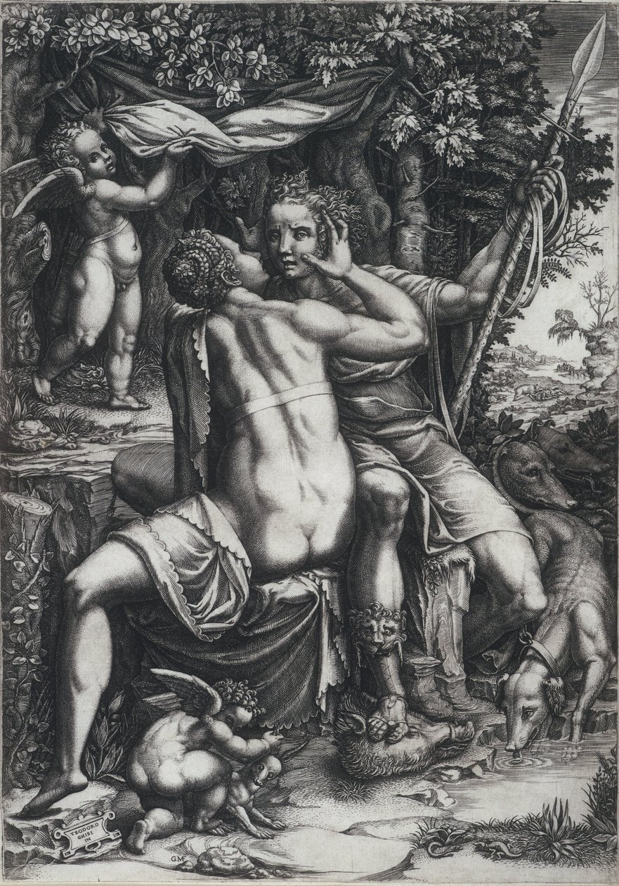 Venus und Adonis von Giorgio Ghisi