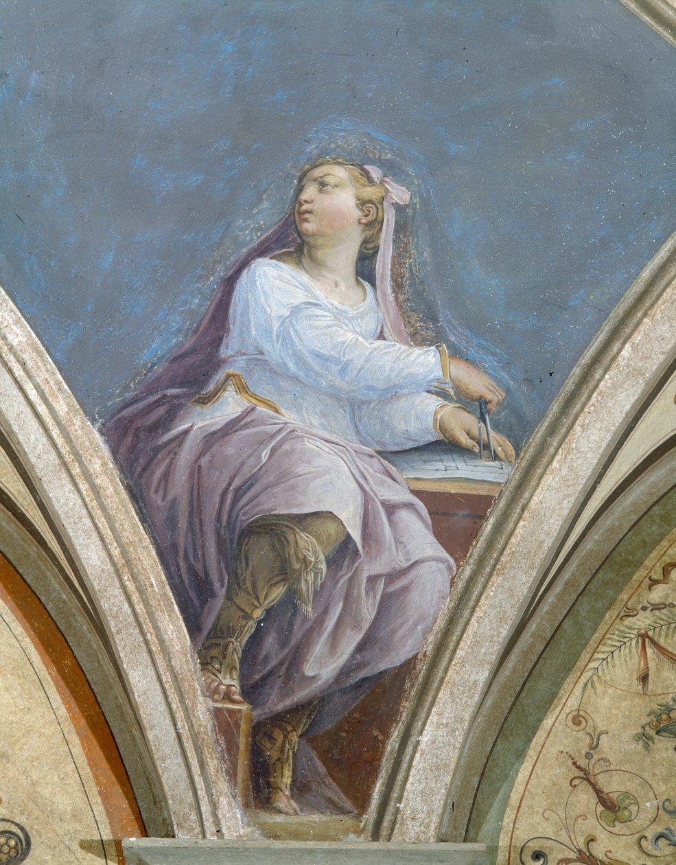 Architektur, Die vier Künste, Peduccio, Camera della Fama, 1542 von Giorgio Vasari