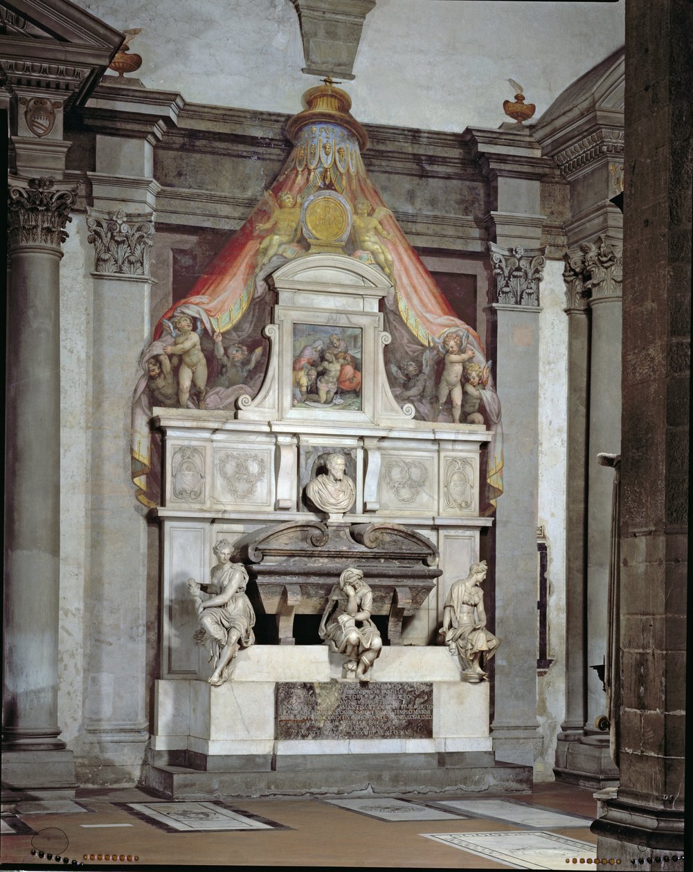 Denkmal für Michelangelo Buonarroti (1475-1564) von Giorgio Vasari