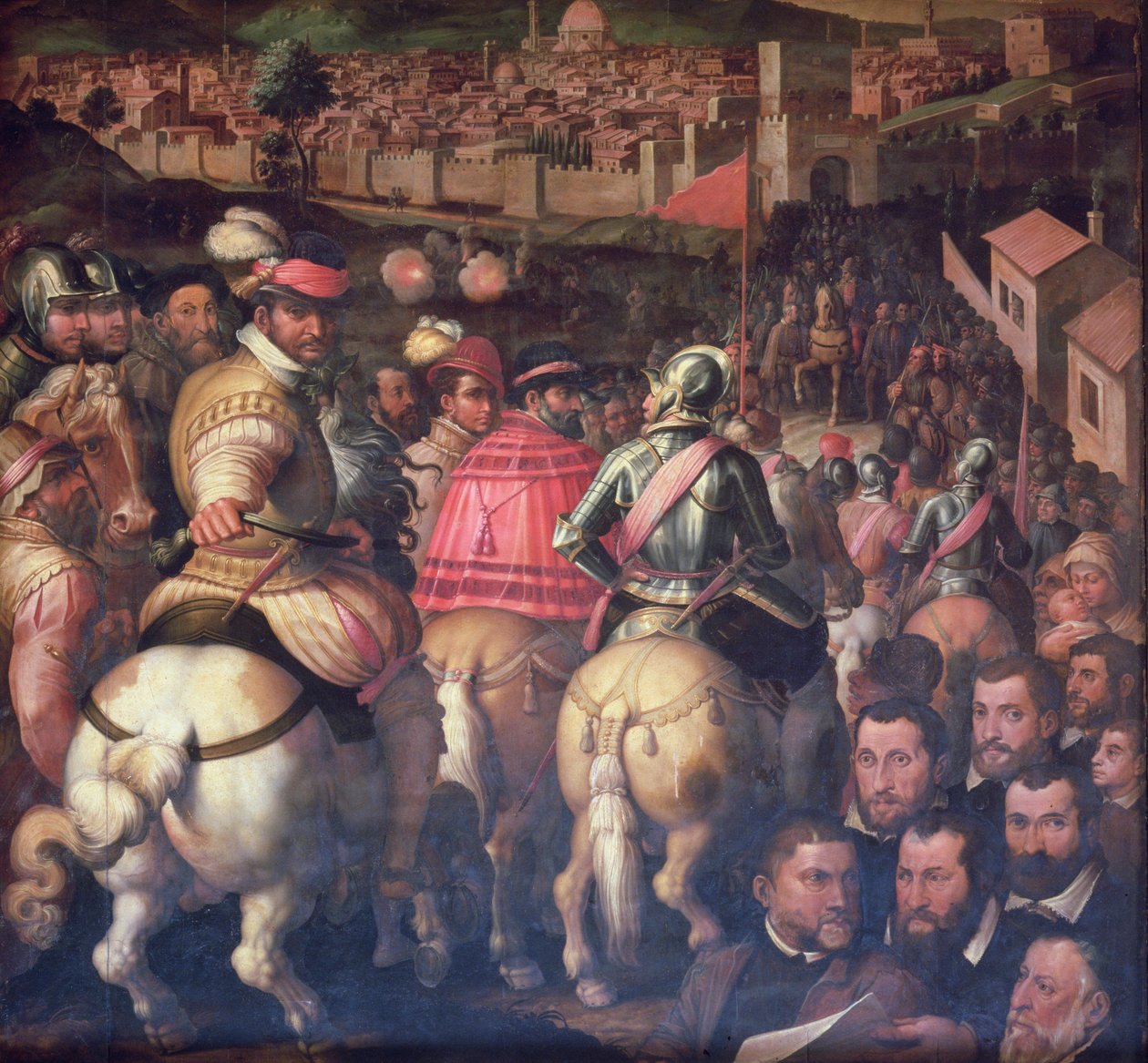 Der Triumph nach dem Krieg mit Siena von der Decke des Salone dei Cinquecento, 1565 (Panel) von Giorgio Vasari