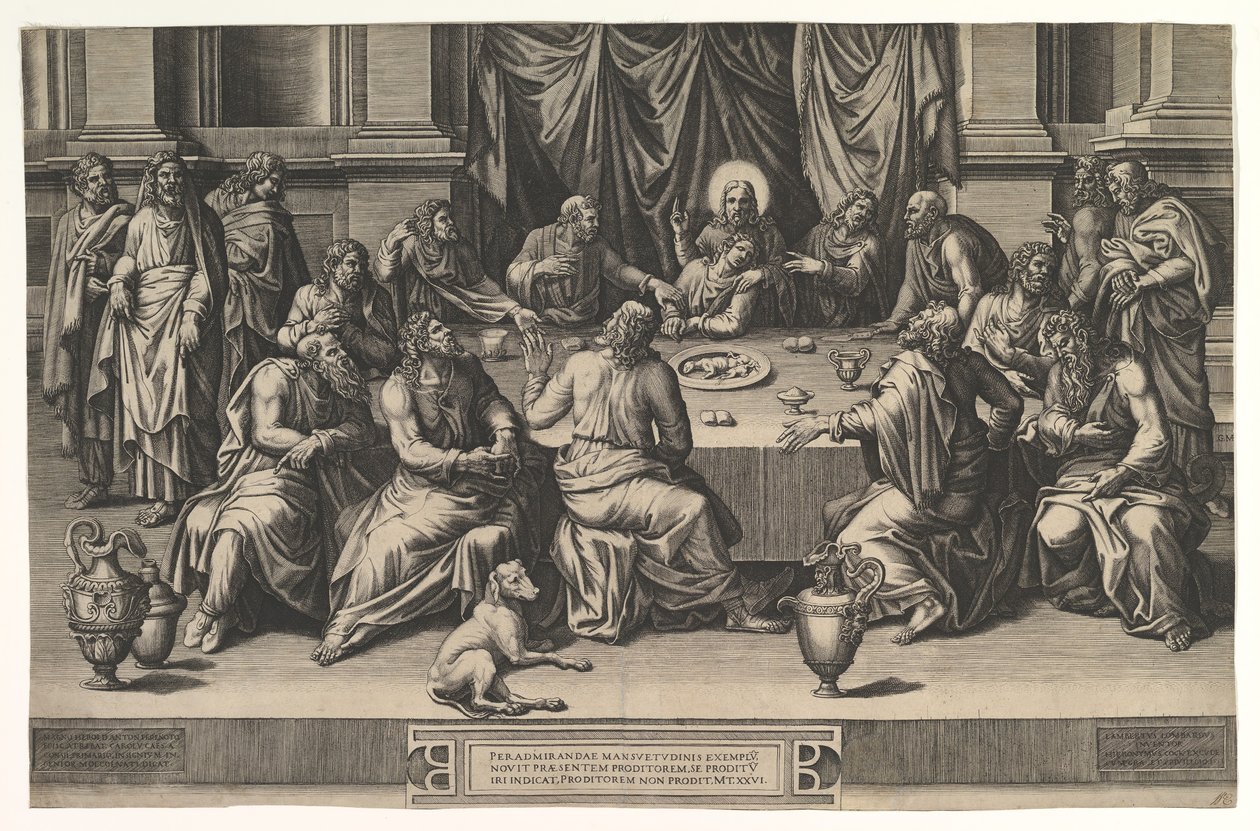 Das letzte Abendmahl, 1551 von Giorgio Ghisi
