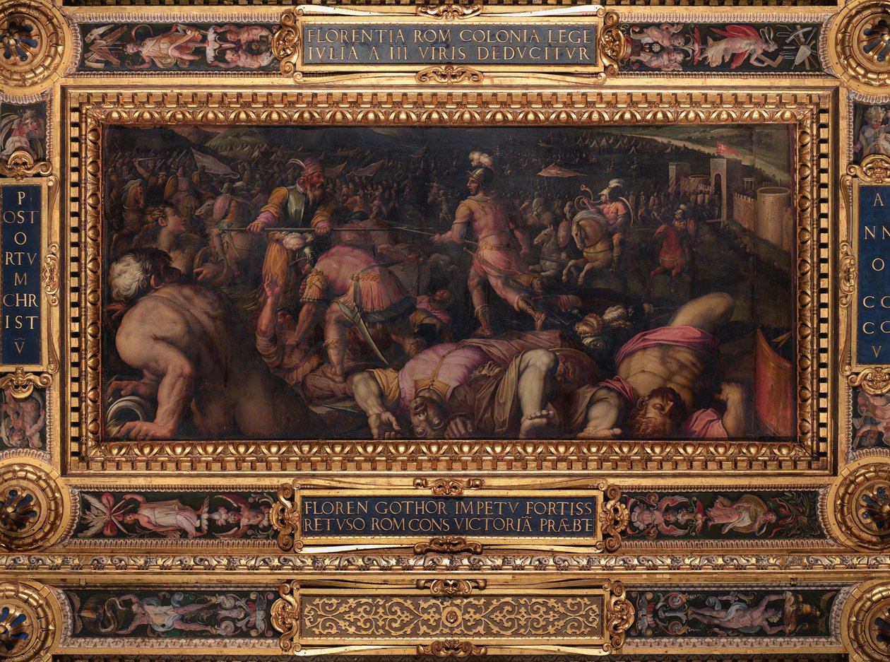 Niederlage von Radagasio unterhalb von Fiesole von Giorgio Vasari