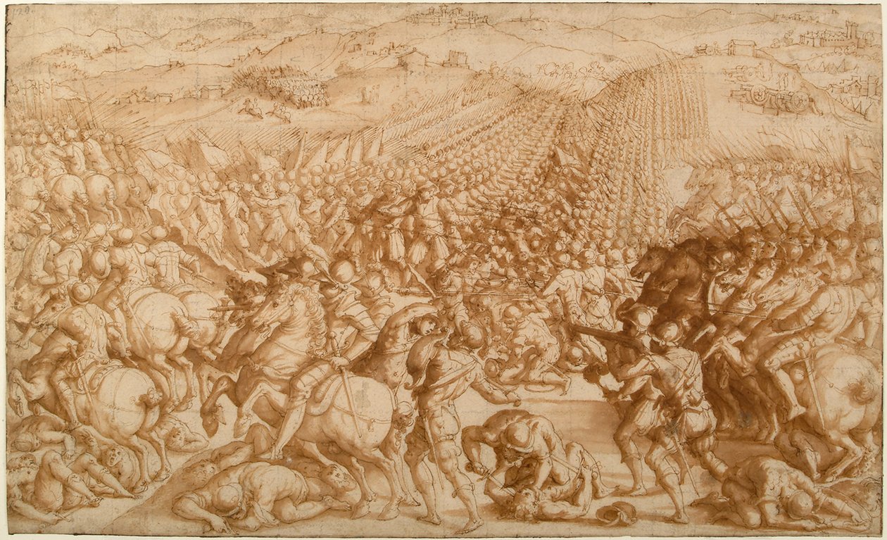 Die Schlacht von Marciano, 1570er von Giorgio Vasari