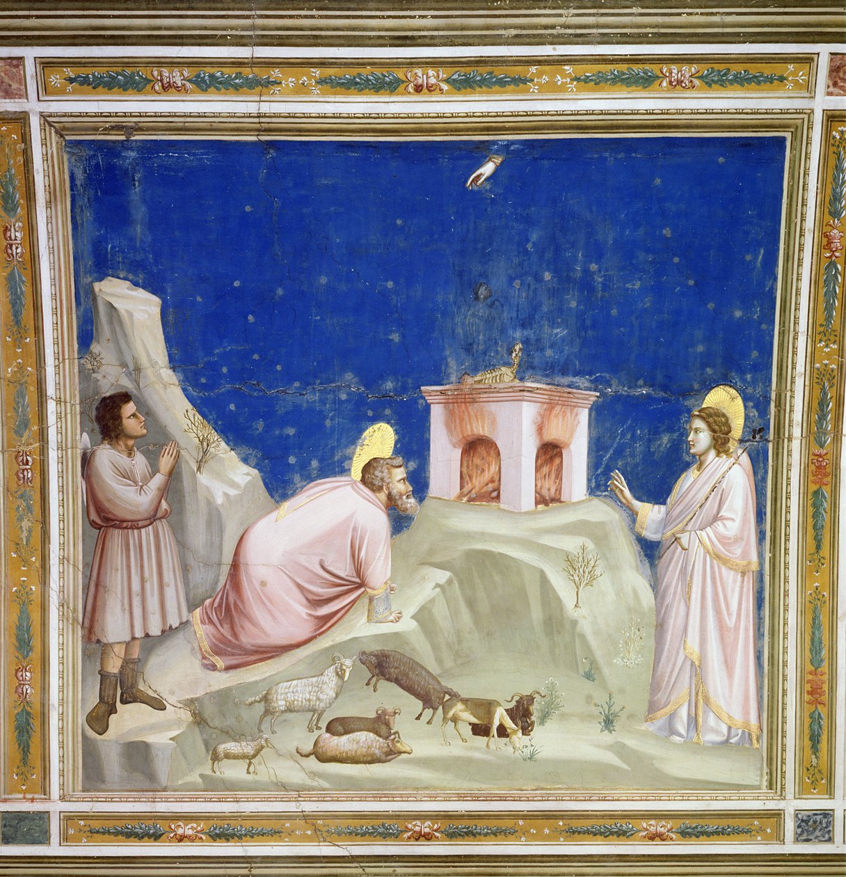 Joachims Opfer, ca. 1305 von Giotto di Bondone