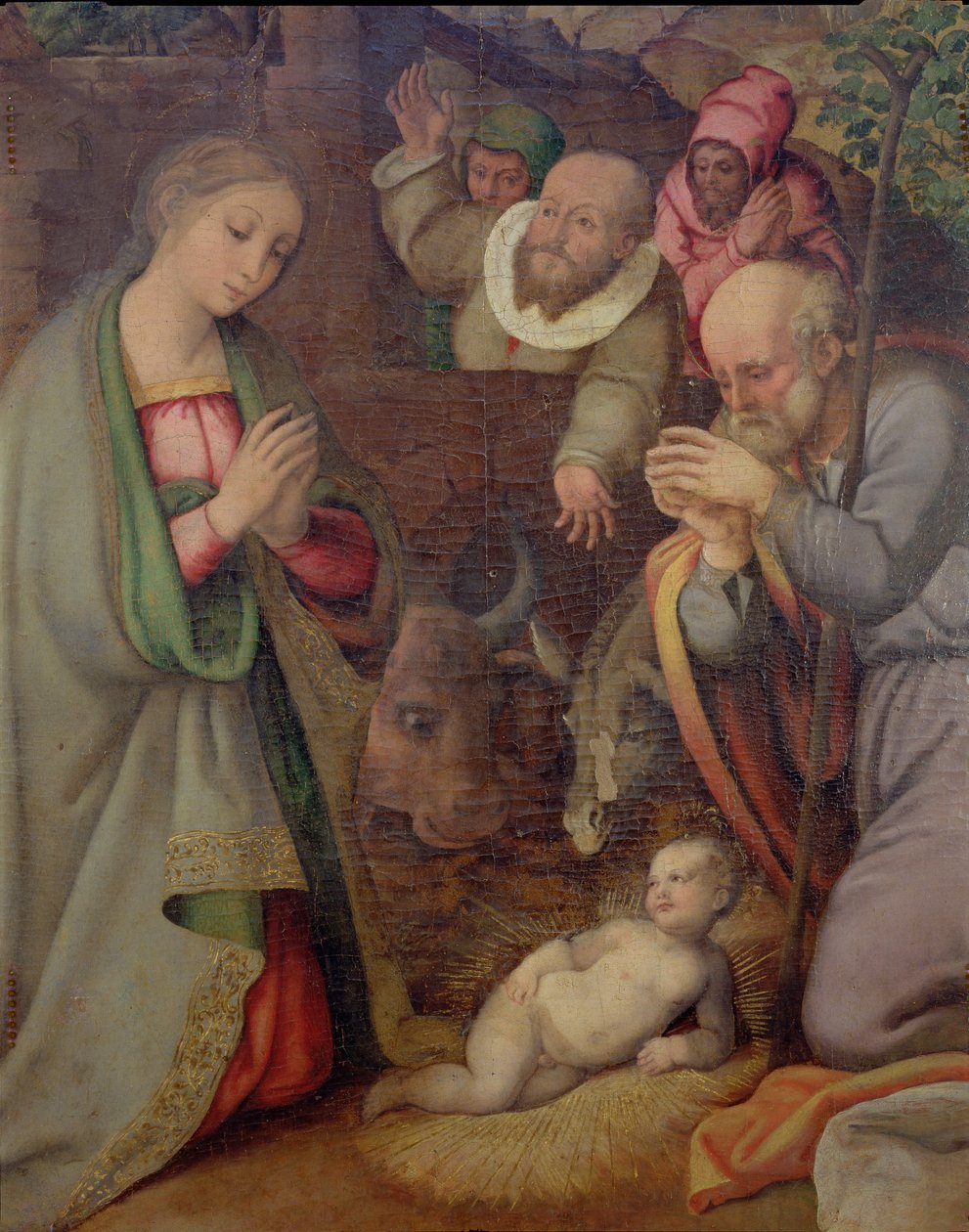 Die Geburt Christi (Detail) von Giovan Filippo Crescuolo