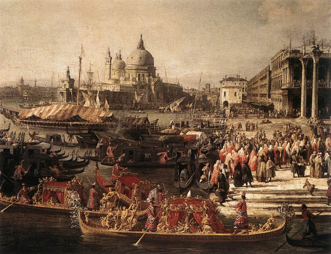Ankunft des französischen Botschafters in Venedig von Giovanni Antonio Canal