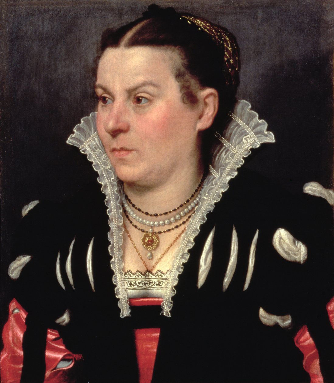 Porträt einer Dame von Giovanni Battista Moroni