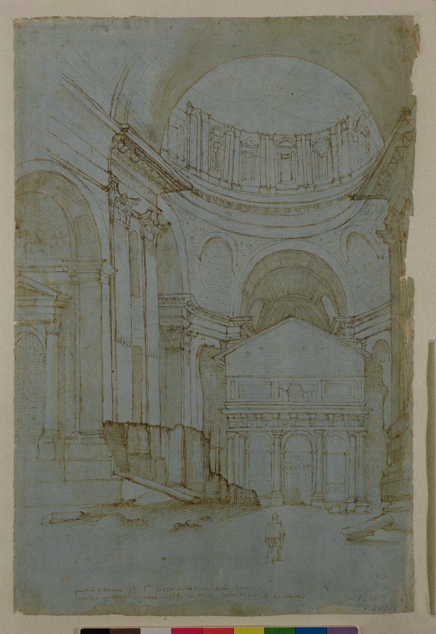Ansicht in der neuen St. Peter in Rom von Giovanni Battista Naldini