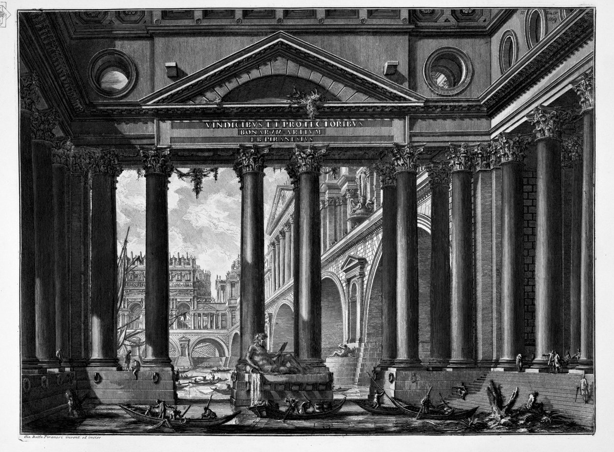 Zweites Frontispiz für 4 Bände von Giovanni Battista Piranesi