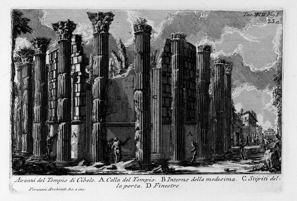 Überreste des Tempels der Kybele von Giovanni Battista Piranesi