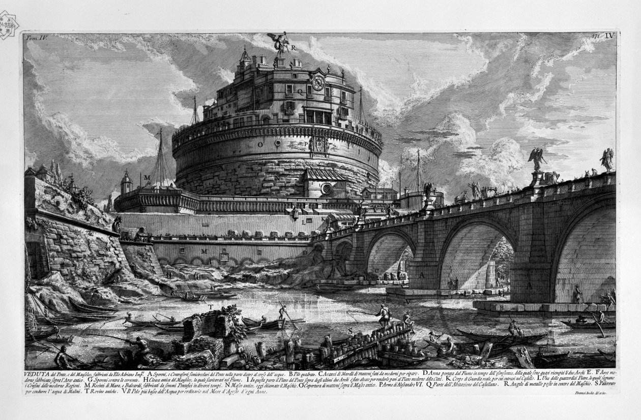 Mausoleum des Hadrian von Giovanni Battista Piranesi