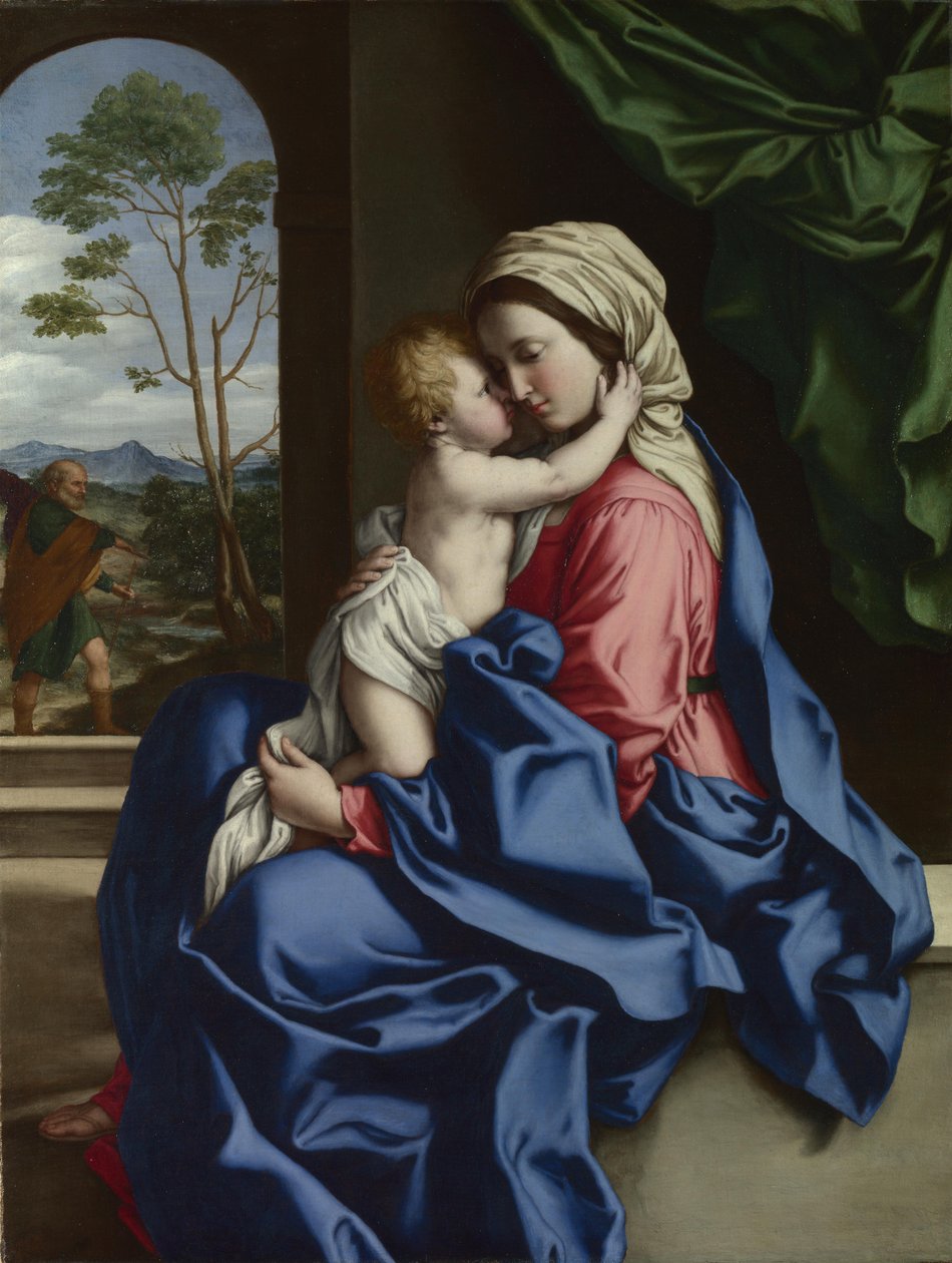 Die Jungfrau und das Kind umarmend von Giovanni Battista Salvi da Sassoferrato