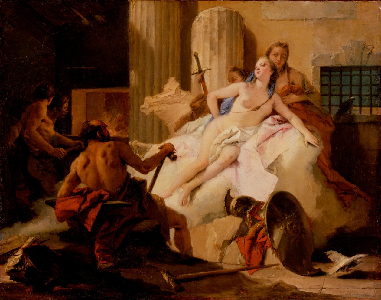 Skizze für Venus und Vulkan von Giovanni Battista Tiepolo