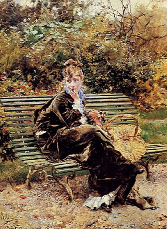 Im Garten Sitzende von Giovanni Boldini