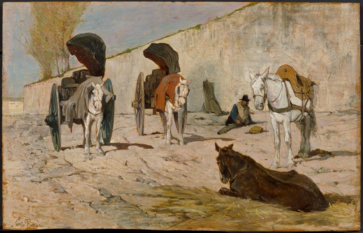 Römische Lastkarren von Giovanni Fattori