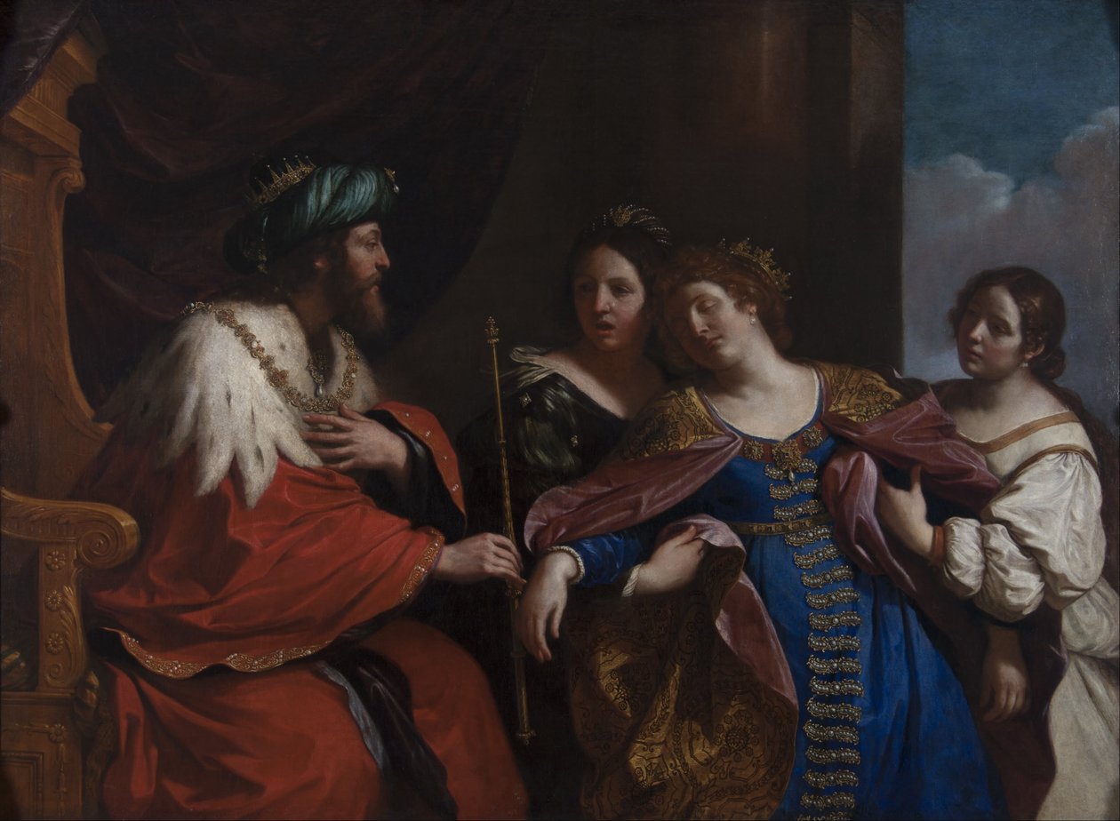 Esther vor Ahasverus von Giovanni Francesco Barbieri