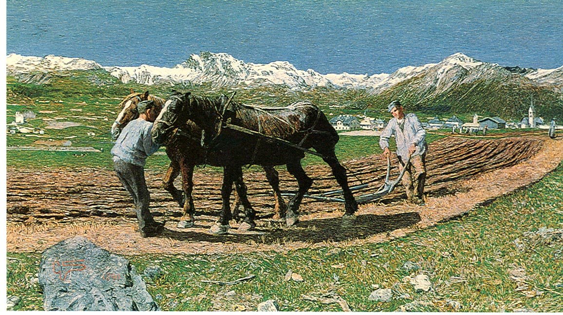 Das Pflügen von Giovanni Segantini