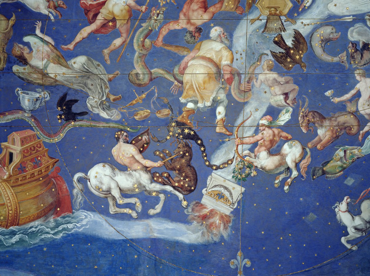 Astrologische Decke, in der Sala del Mappamondo von Giovanni de Vecchi