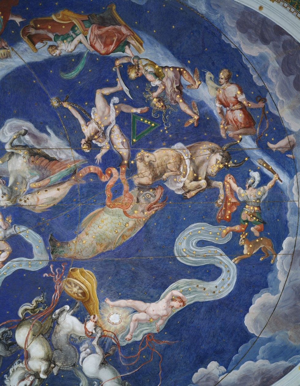 Astrologische Decke, in der Sala del Mappamondo von Giovanni de Vecchi