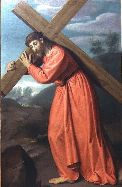 Christus trägt das Kreuz, ca. 1565 von Giovanni Battista Moroni