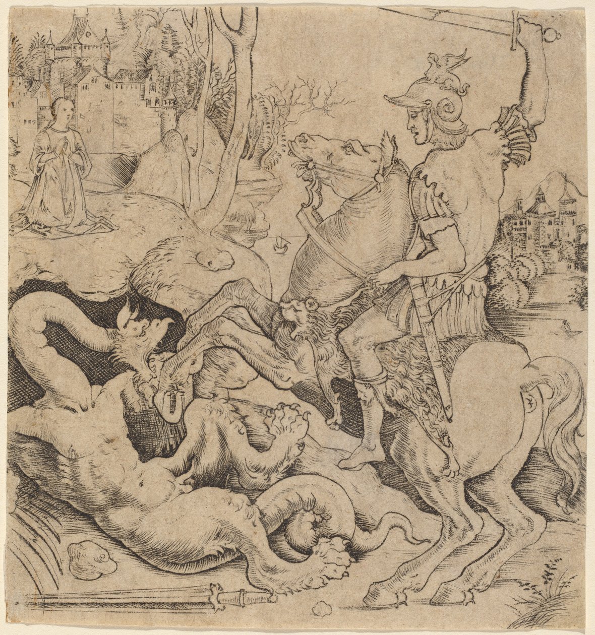 Sankt Georg und der Drache von Giovanni Battista Palumba
