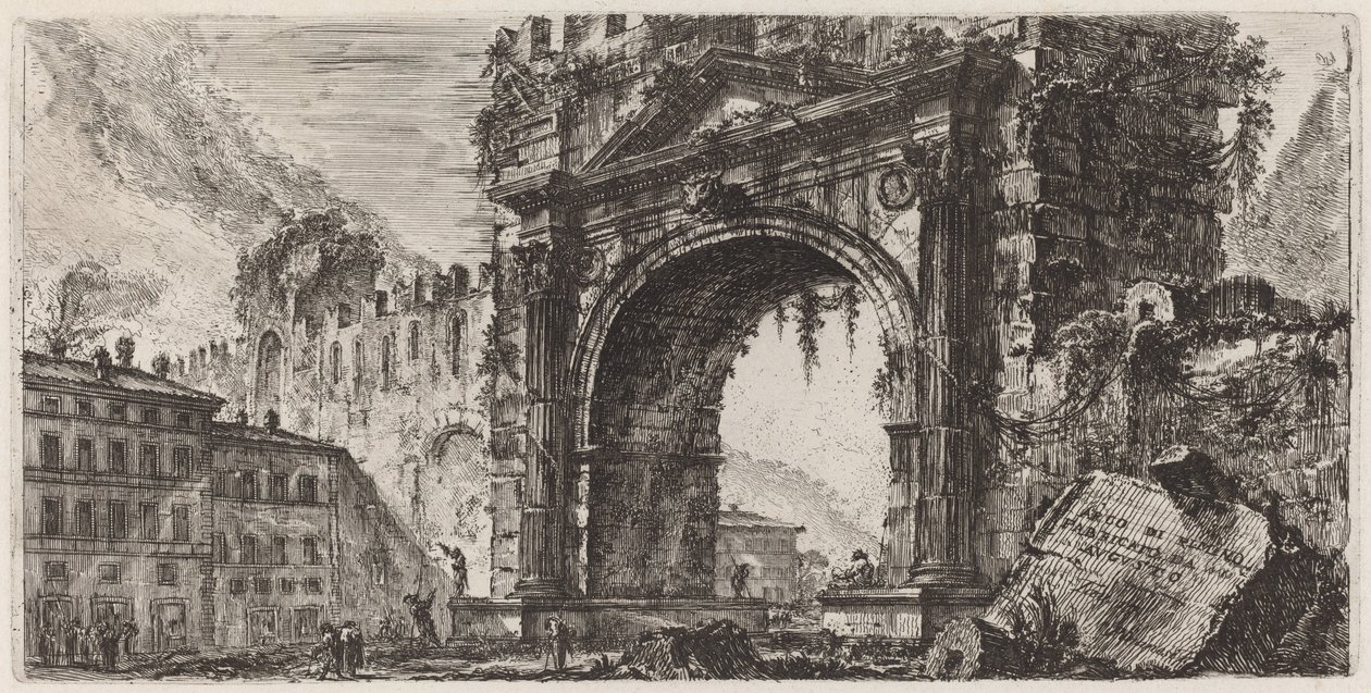 Bogen von Rimini, erbaut von Augustus von Giovanni Battista Piranesi