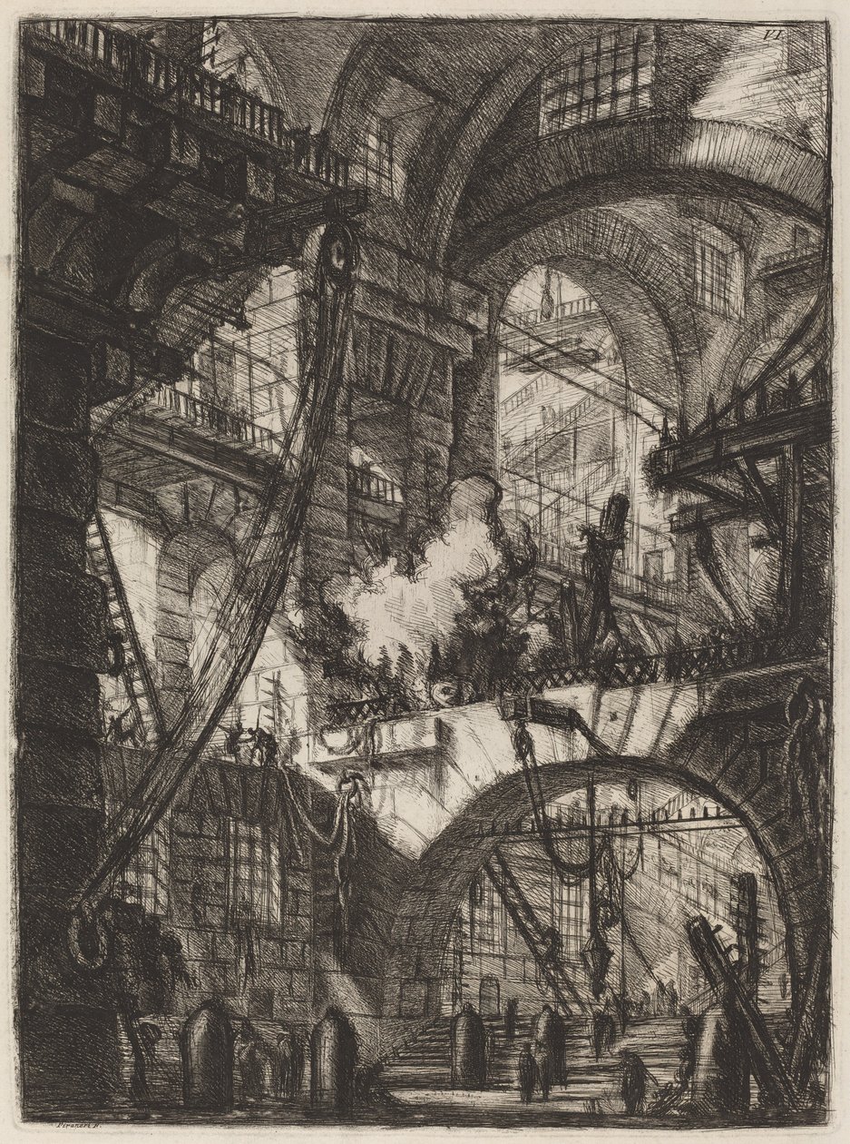 Das rauchende Feuer von Giovanni Battista Piranesi
