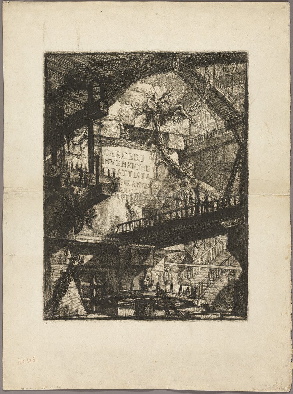 Titelseite aus Imaginary Prisons von Giovanni Battista Piranesi
