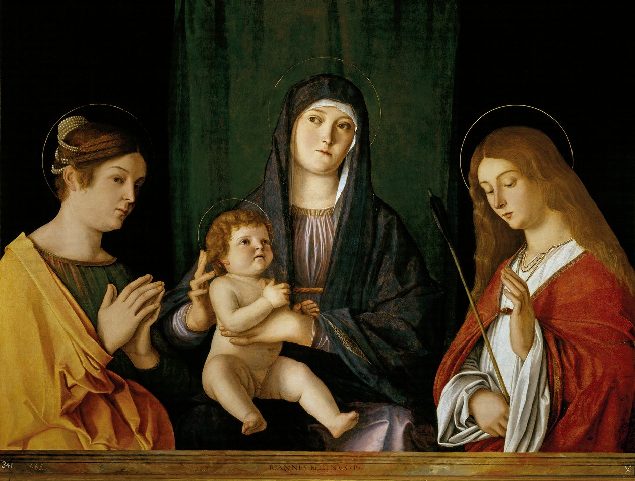 Die Jungfrau und das Kind zwischen zwei Heiligen von Giovanni Bellini