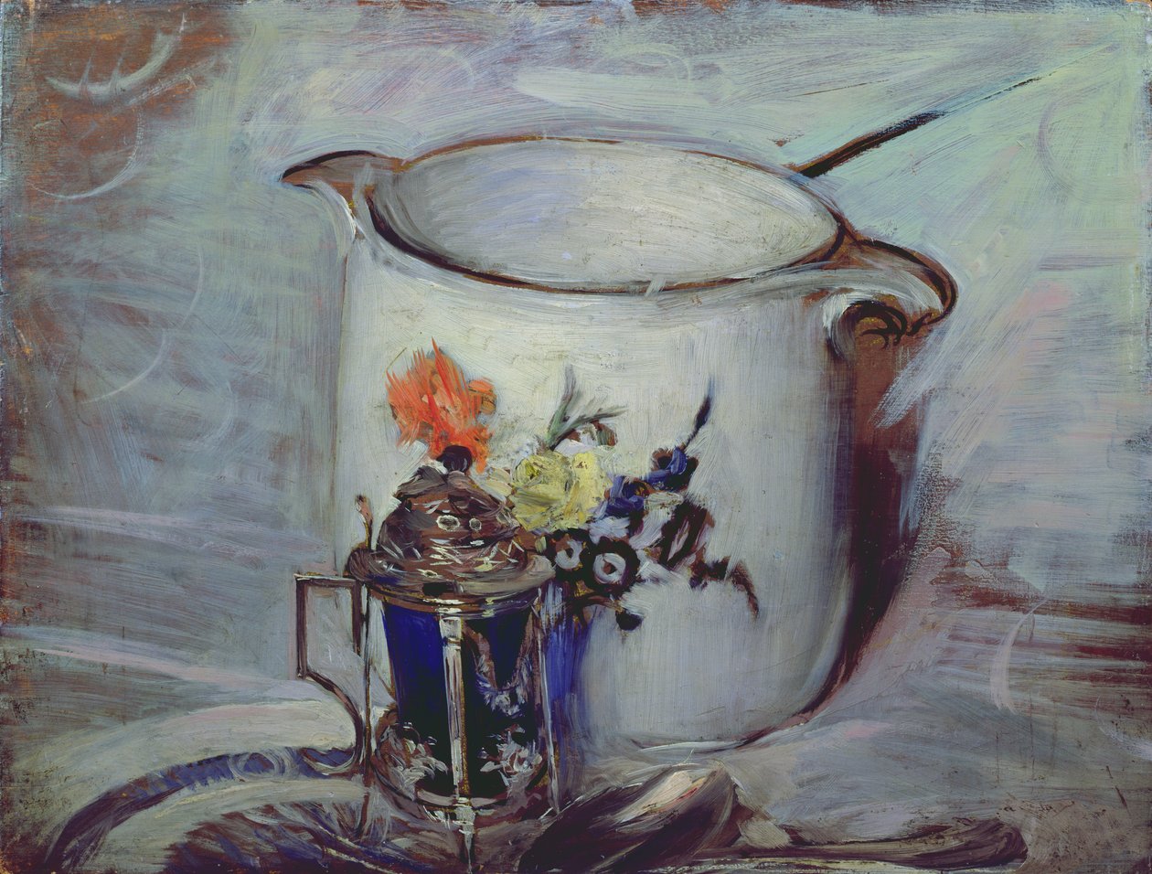 Stillleben mit Senftopf und Krug von Giovanni Boldini