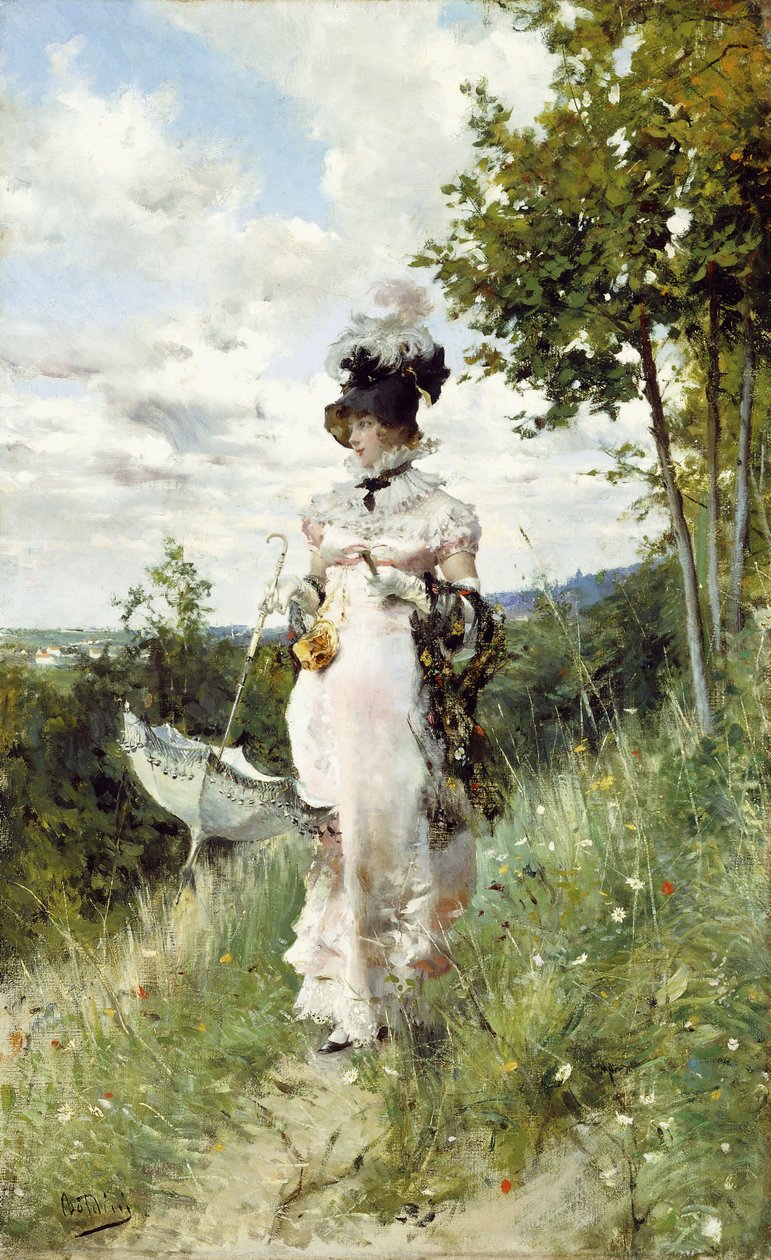 Der Sommer Spaziergang von Giovanni Boldini