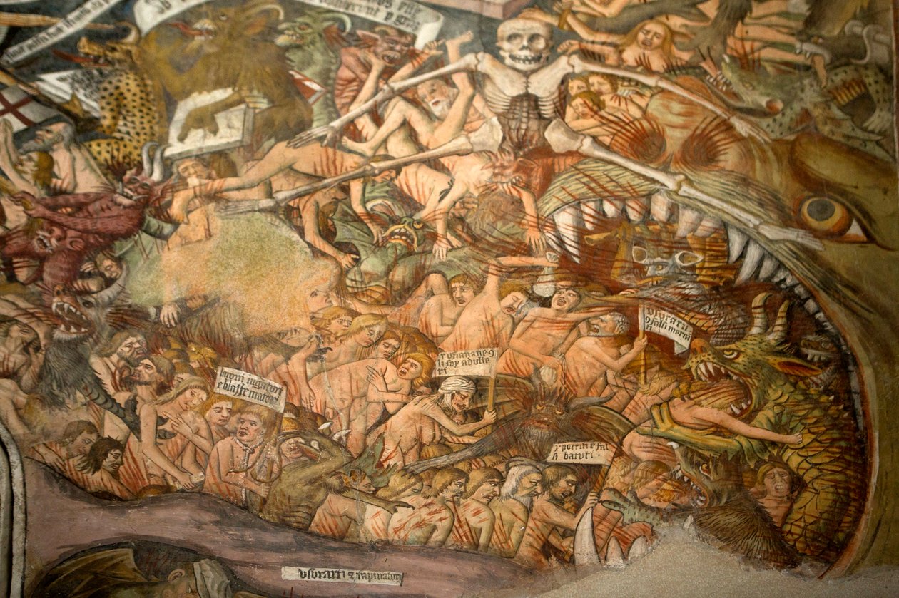 Jüngstes Gericht, ca. 1492 (Detail) von Giovanni Canavesio