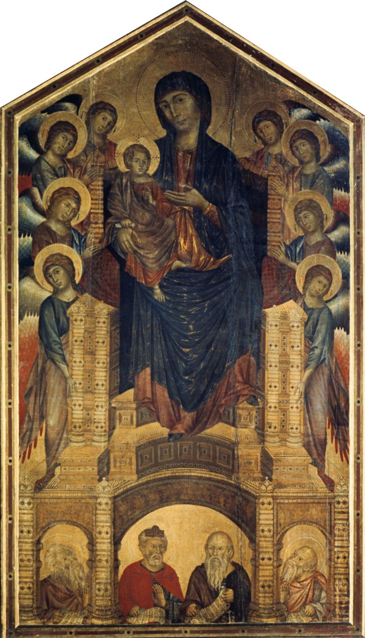 Die Madonna in Majestät Maestà, 1285-1286 von Giovanni Cimabue