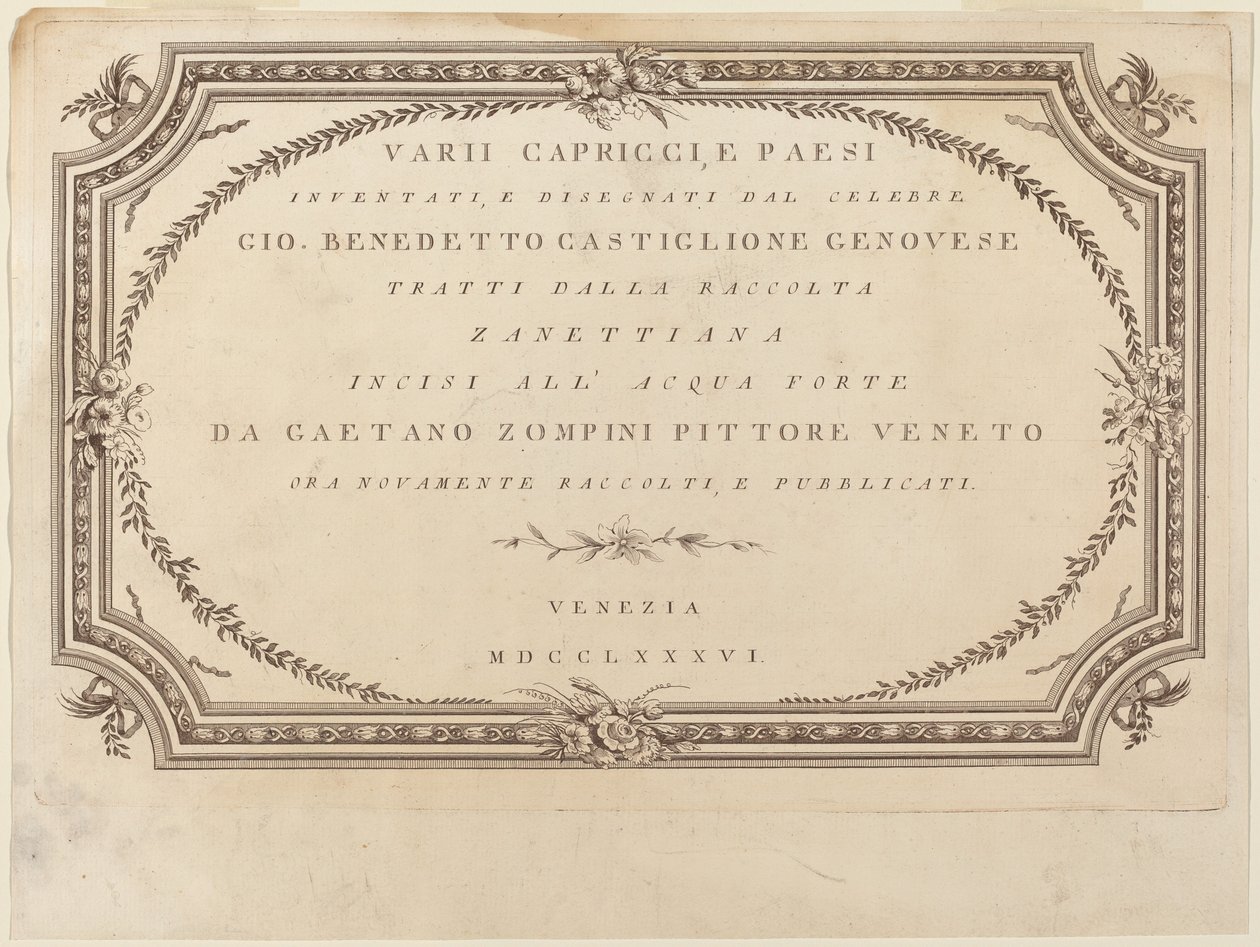 Frontispiz von Giovanni De Pian
