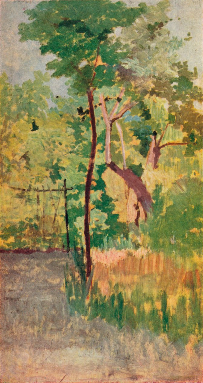 Baum und Waldweg von Giovanni Fattori