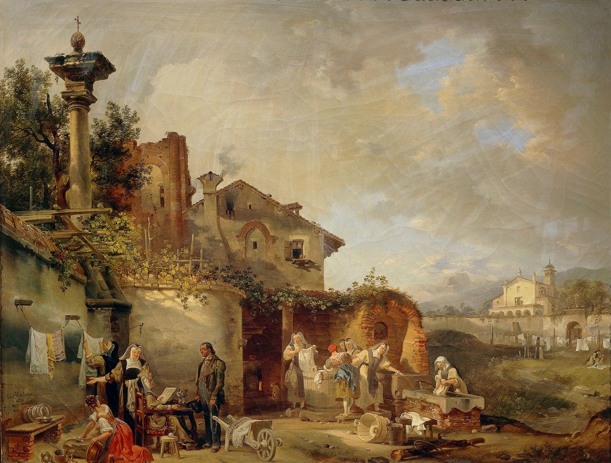 Waschküche des Klosters von Giovanni Migliara