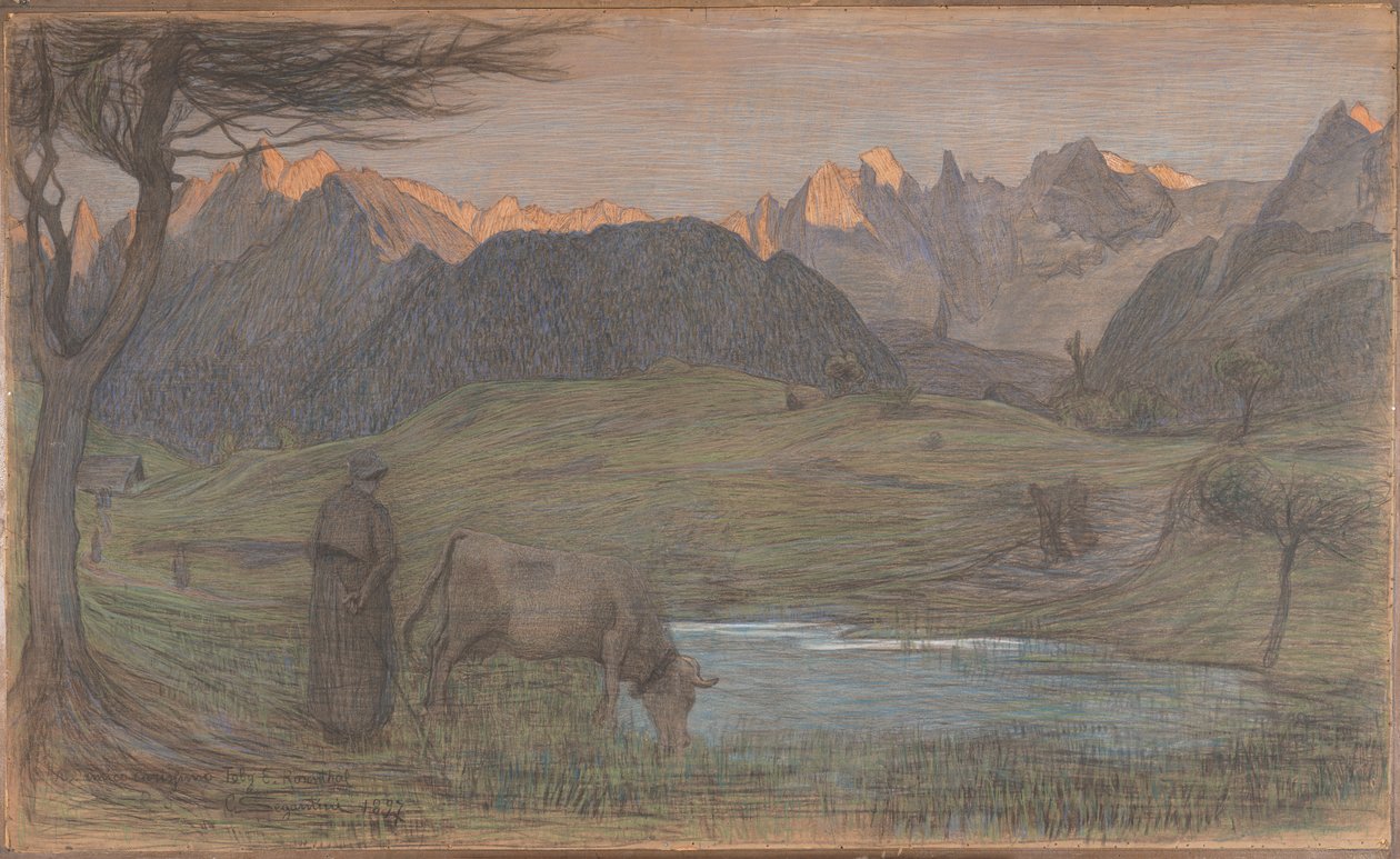 Studie für "La Vita" von Giovanni Segantini