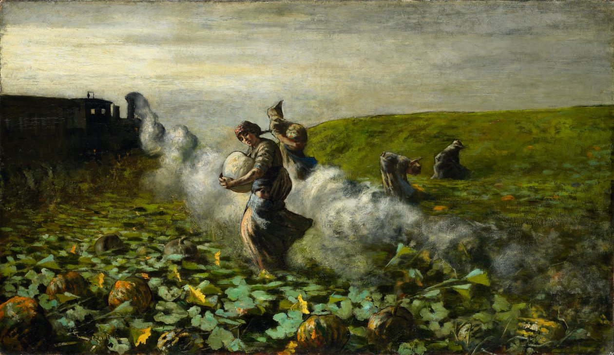 Die Kürbisernte, 1897 von Giovanni Segantini