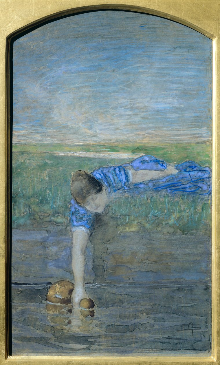 Frauen am Fluss von Giovanni Segantini