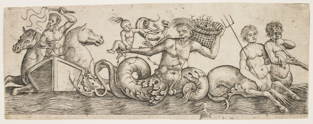 Fries mit Neptun und Tritonen, ca. 1517 von Girolamo Mocetto