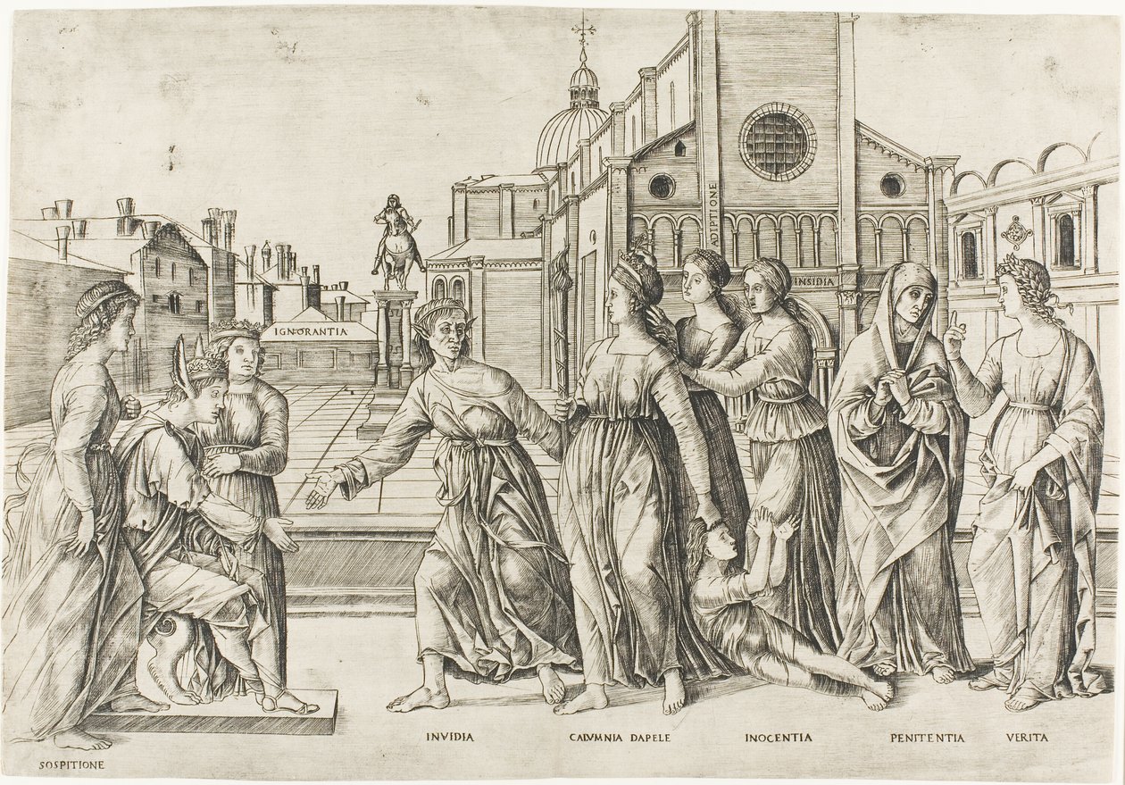 Die Verleumdung des Apelles von Girolamo Mocetto