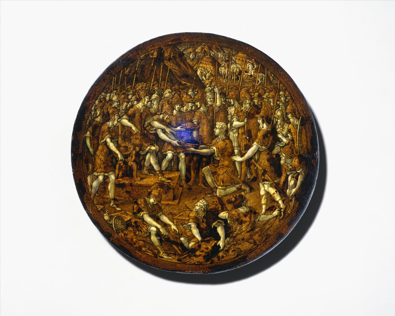 Schild, Italien, wahrscheinlich Bologna, ca. 1535 von Girolamo da Treviso