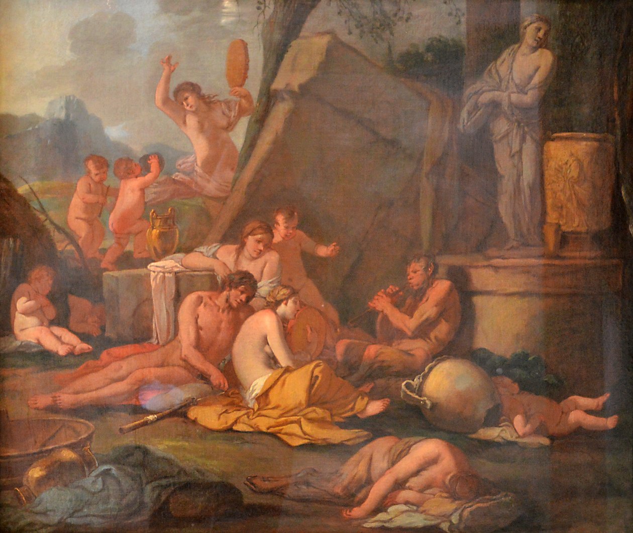 Die Musikstunde des Pan von Giulio Carpioni