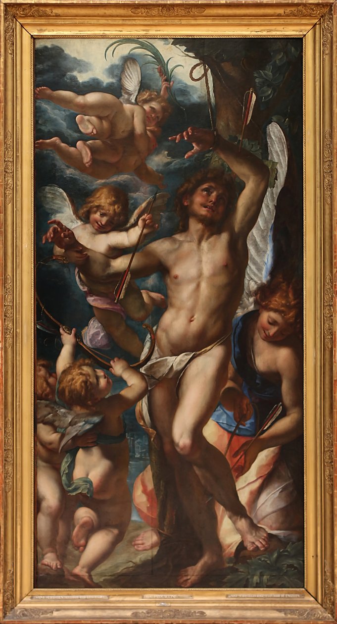 Der heilige Sebastian von Engeln gerettet von Giulio Cesare Procaccini