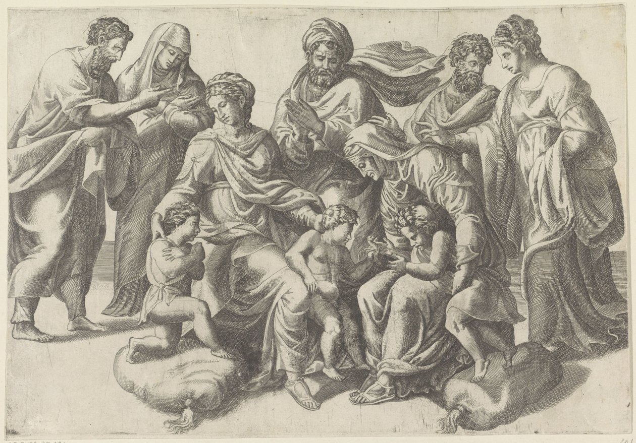 Heilige Maagschap von Giulio Bonasone