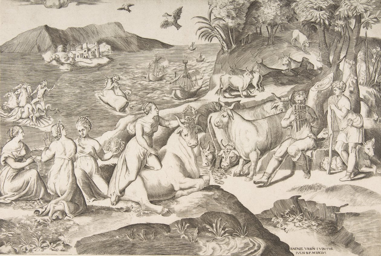 Der Raub der Europa von Giulio Bonasone