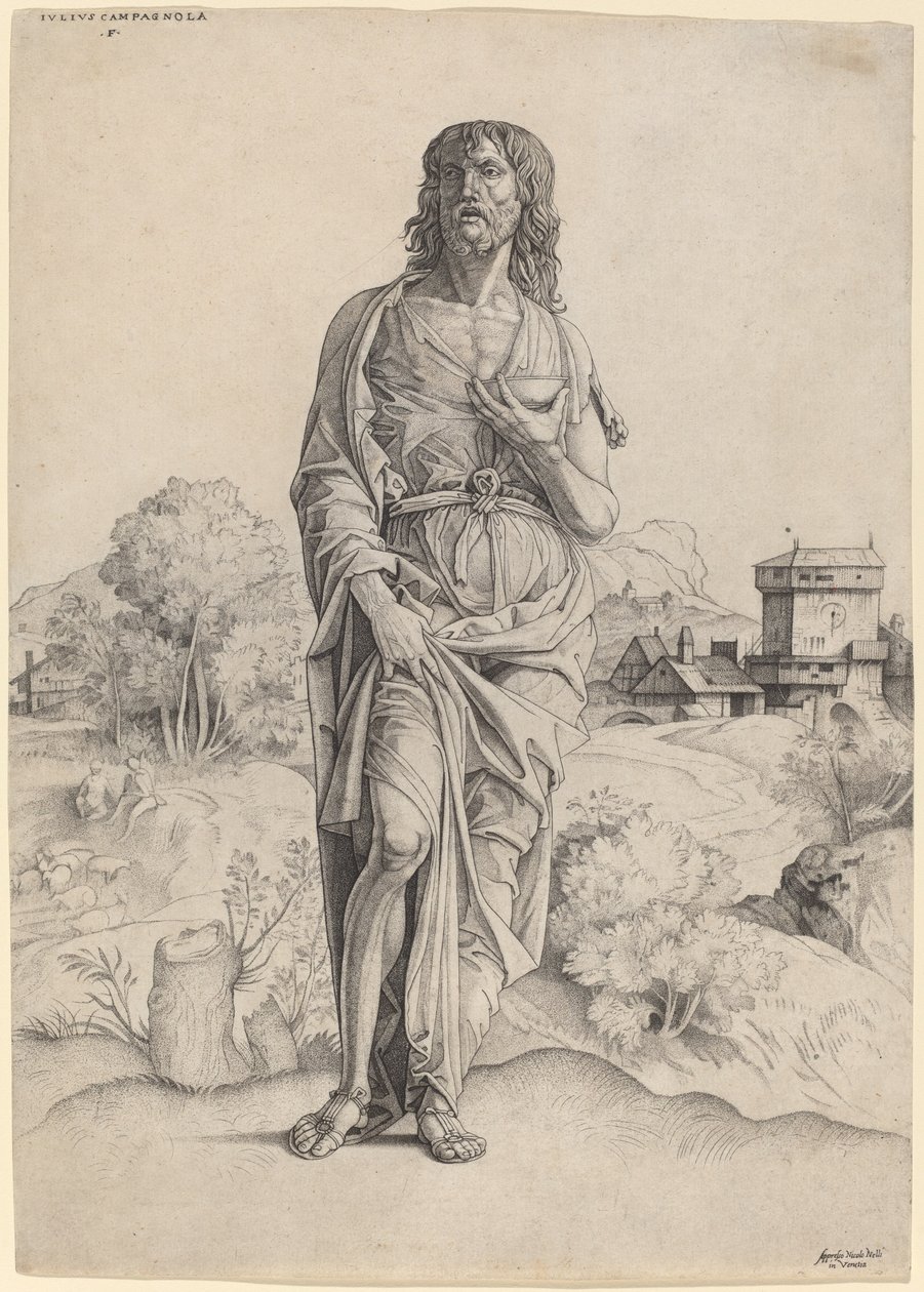 Johannes der Täufer von Giulio Campagnola