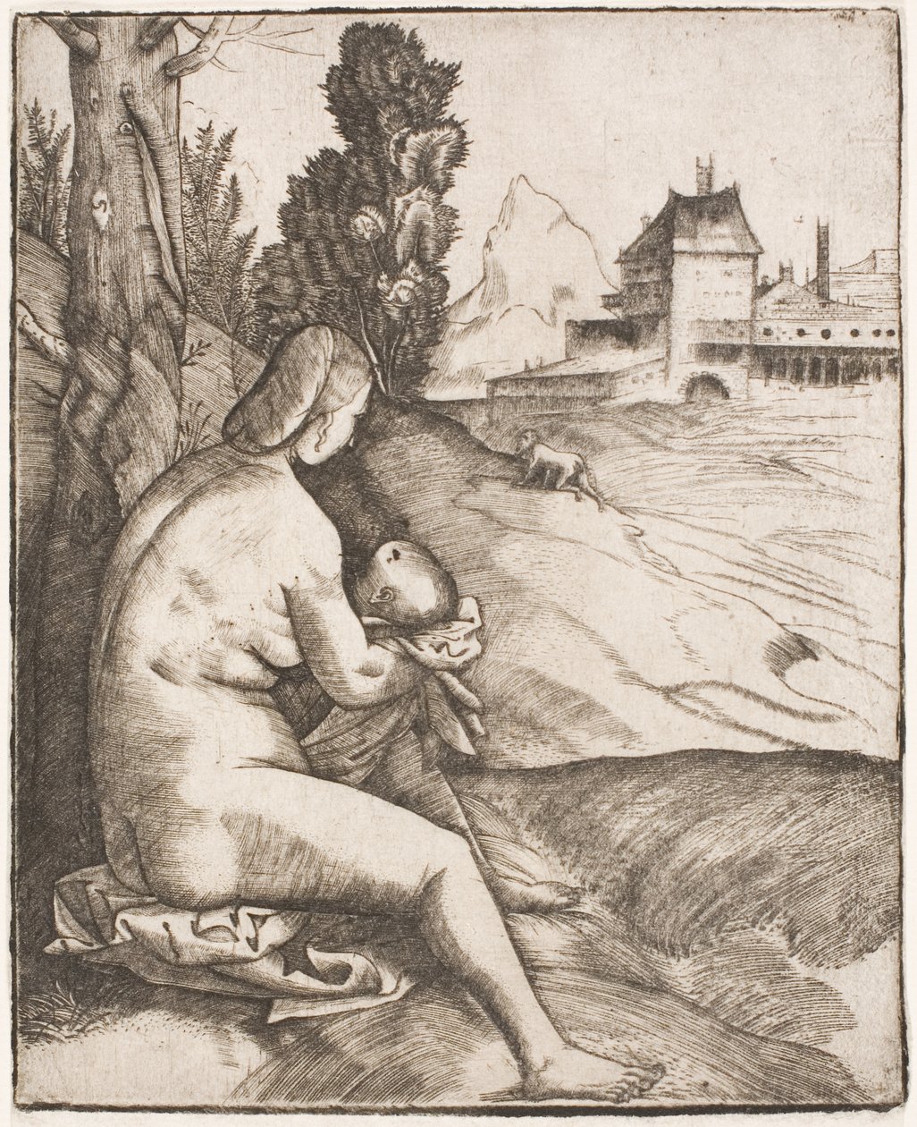 Die Buße des Heiligen Johannes Chrysostomus von Giulio Campagnola