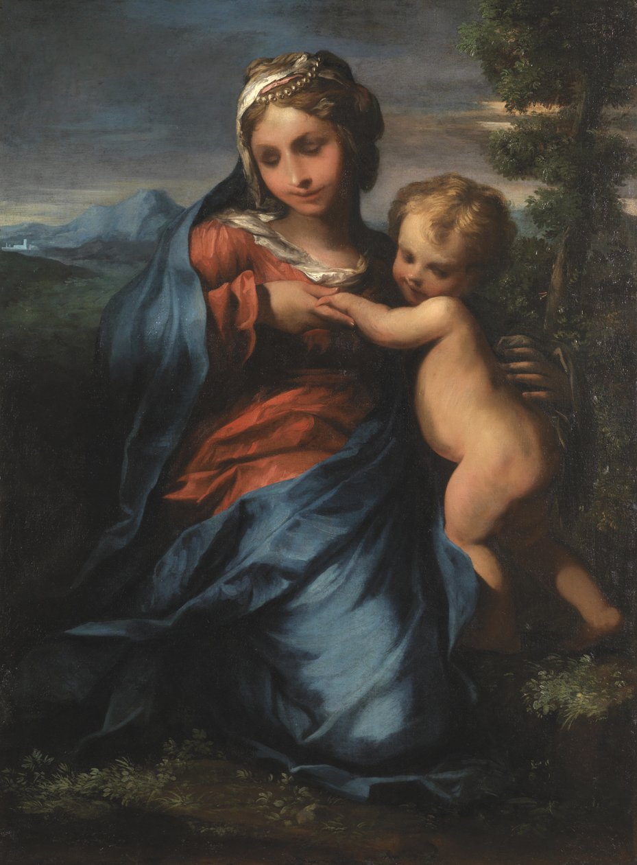Jungfrau und Kind, ca. 1600 von Giulio Cesare Amidano