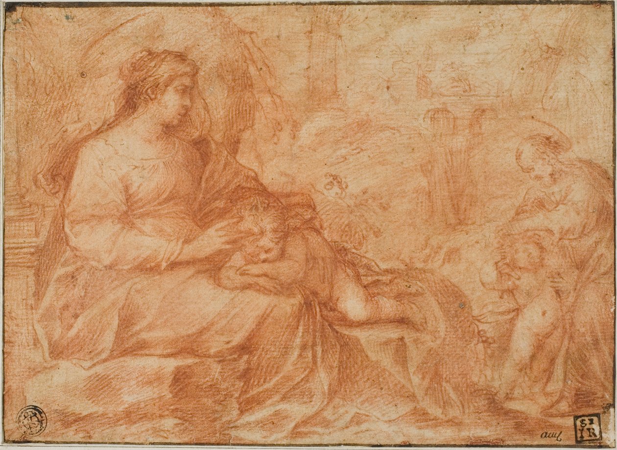 Ruhe auf der Flucht nach Ägypten von Giulio Cesare Procaccini